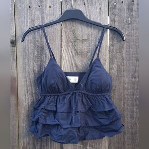 Hollister Navy Ruffle Camisole